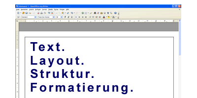 text und layout